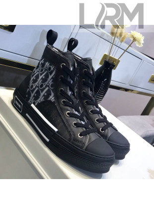 Dior Technical Oblique High-Top Sneakers Black 2019(For Women and Men)