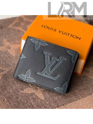 Louis Vuitton Multiple Wallet in Monogram Embossed Leather M80039 Black 2020
