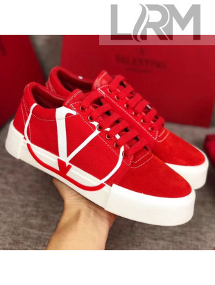Valentino VLogo Canvas Sneakers Red 2019