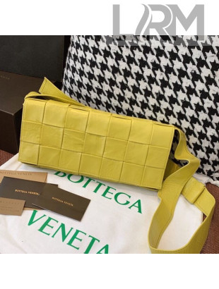 Bottega Veneta Wax Calfskin Crossbody Bag Yellow 2021
