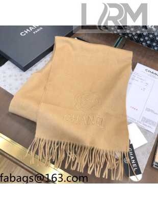 Chanel Cashmere Scarf 32x180cm Beige 2021 21100750