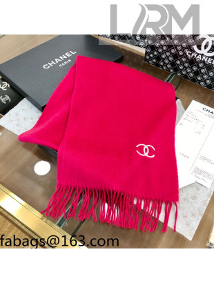 Chanel Cashmere Scarf 32x180cm Red 2021 21100751