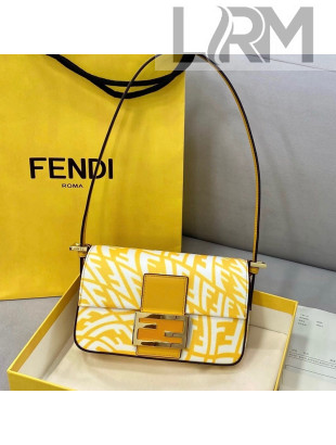 Fendi Baguette 1997 Mini FF Vertigo Bag Yellow 2021 8378 