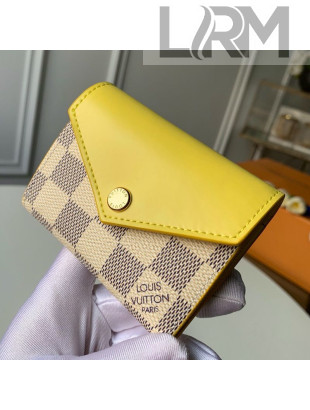 Louis Vuitton Zoé Wallet N60220 Damier Azur Canvas/Yellow 