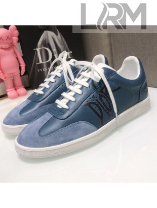 Dior Homme B01 Calfskin Suede Sneakers Blue 2021 03