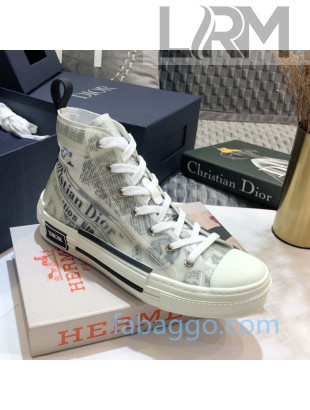 Dior x Danile Arsham B23 High-top Sneakers in White Canvas 05 2020 (For Women and Men)