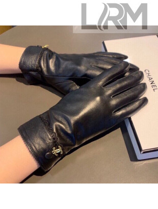 Chanel Lambskin Cashmere Gloves with CC Lace Charm 29 2020