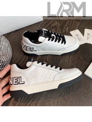 Chanel Multicolor Calfskin Leather Sneaker G35934 White/Black 2020