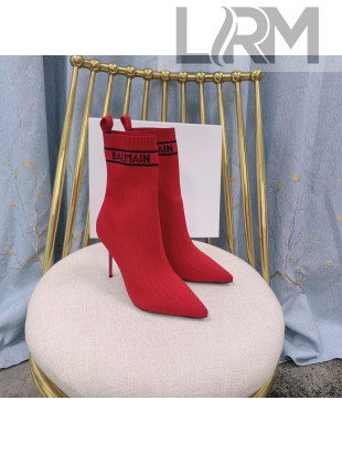 Balmain Knit Ankle Boots Red 2021 120401