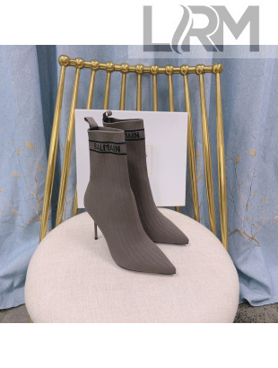 Balmain Knit Ankle Boots Grey 2021 120402