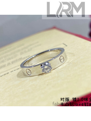 Cartier Love Solitaire Ring with one Crystal Silver 2022