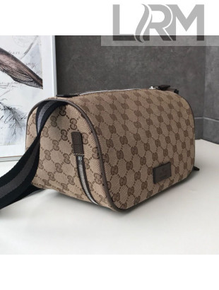 Gucci GG Canvas Shoulder Bag Beige/Black/Grey 2020