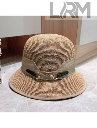 Gucci Straw Horsebit Bucket Hat Khaki 2021 02