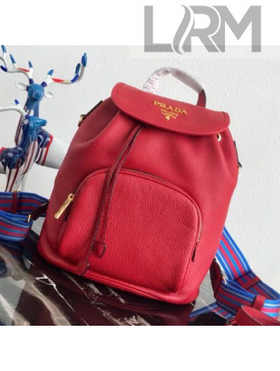 Prada Leather Backpack 1BZ035 Red 2019