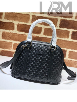 Gucci GG Leather Small Top Handle Bag 449654 Black 2020