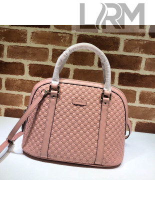 Gucci GG Leather Medium Top Handle Bag 449663 Pink 2020