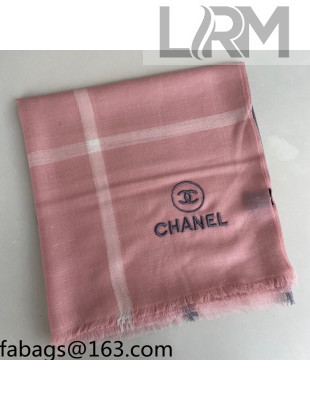 Chanel Cashmere Sqaure Scarf 110x110cm Pink 2021 21100759