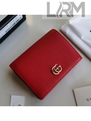 Gucci Leather Card Case Wallet 456126 Red 2020