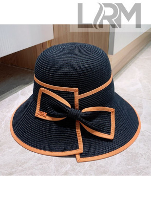 Dior Pastel Straw Bucket Hat Black 2021