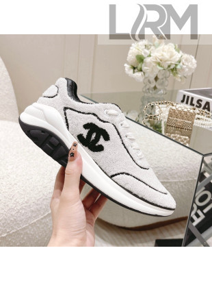 Chanel Shearling Sneakers White 2021 112272