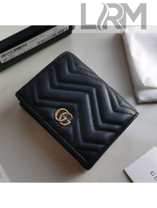 Gucci GG Marmont Leather Card Case Wallet ‎466492 Black 2020