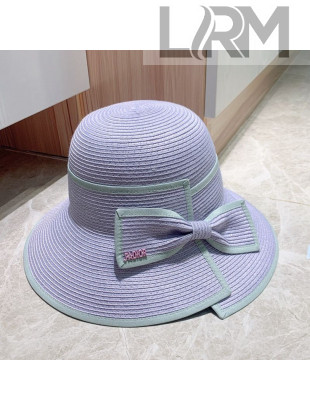 Dior Pastel Straw Bucket Hat Blue 2021