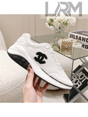 Chanel Shearling Sneakers White 2021 112273