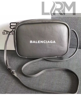 Balenciaga Everyday Logo Calfskin Medium Camera Bag Grey 2018