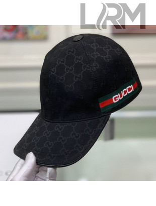 Gucci GG Canvas Baseball Hat with Gucci Band Black 2021