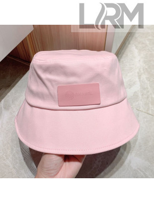 Chanel Canvas Logo Patch Bucket Hat Pink 2021