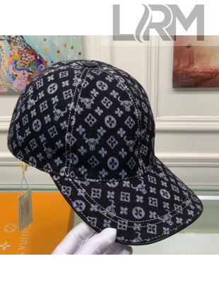 Louis Vuitton Monogram Ox Jacquard Canvas Baseball Hat Black 2021