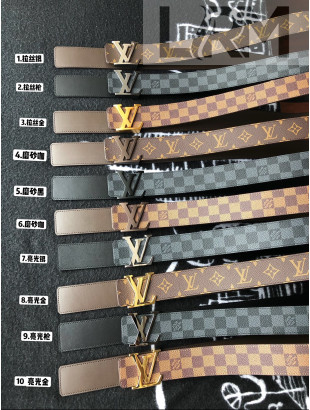 Louis Vuitton Canvas Belt 40mm with LV Buckle 10 Colors 2020