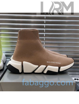 Balenciaga Speed 2.0 Knit Sock Boot Sneakers Beige 02 2020 (For Women and Men)
