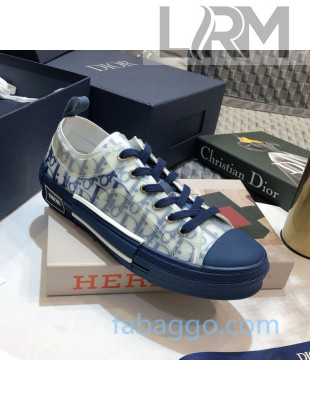 Dior B23 Low-top Sneakers in Navy Blue Oblique Canvas 38 2020 (For Women and Men)