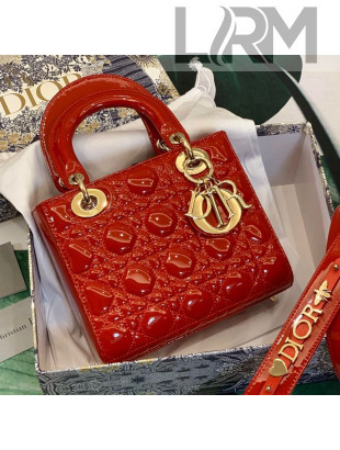 Dior MY ABCDior Small Bag in Red Patent Leather 2020