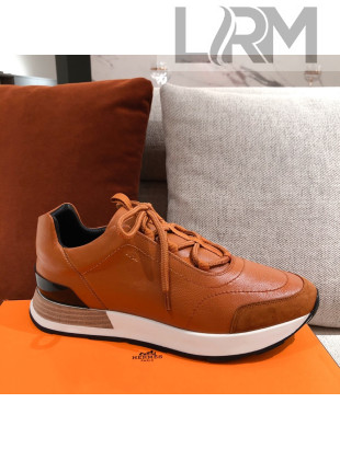 Hermes Patchwork Sneakers Brown 2021 06 (For Women and Men)