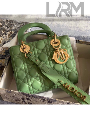 Dior MY ABCDior Small Bag in Bright Green Cannage Lambskin 2020