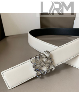 Loewe Smooth Calfskin Belt 3.2cm White 2021