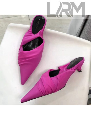 Balenciaga Satin Knife Mules Rosy 2019 
