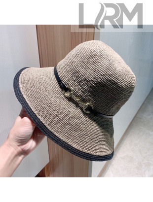 Gucci Straw Horsebit Bucket Hat Grey 2021 03