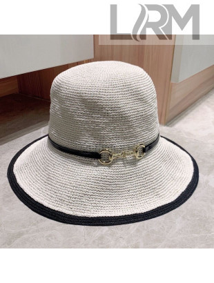 Gucci Straw Horsebit Bucket Hat White 2021 04