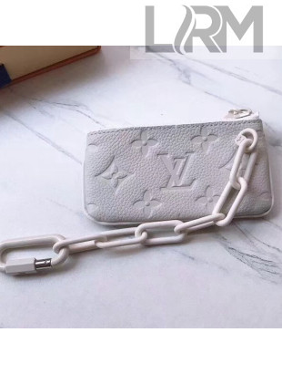 Louis Vuitton Monogram Empreinte Leather Key Pouch M67452 White 2019