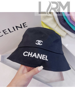 Chanel Canvas Bucket Hat Black 2021 122217