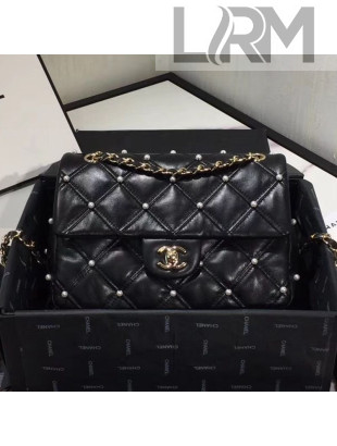 Chanel Quilted Lambskin Flap Bag AS1202 Black 2019