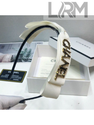 Chanel Bow Headband Hair Accessory White 2021 01