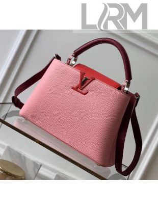 Louis Vuitton Taurillon Leather Capucines BB/PM Top Handle Bag M536964 Pink/Red