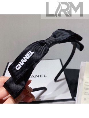 Chanel Bow Headband Hair Accessory Black 2021 04