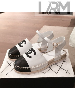 Chanel Lambskin Flat Espadrilles G36184 White 2020