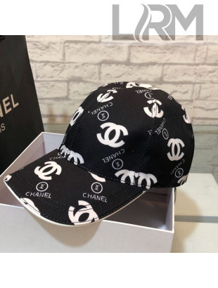 Chanel CC Logo Baseball Hat CH2072201 Black/White 2021
