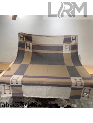 Hermes Cashmere Blanket 135x165cm Beige 2021 21100784